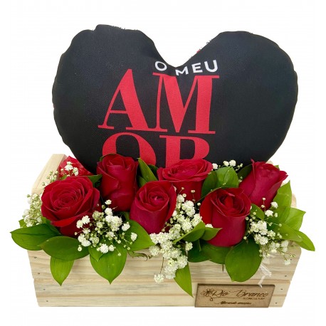 coração de rosas
