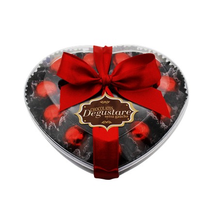 coração de  chocolates deliciosos