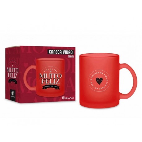 caneca de vidro muito feliz
