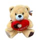 urso apaixonado coração