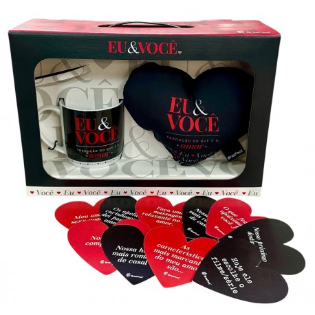 kit caneca e almofada amor