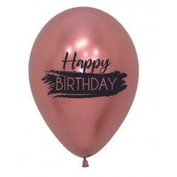 balão rose happy - latex